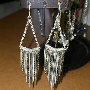 Avon Multi tone Chain Dangle Earrings